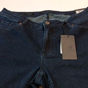 POETIC JUSTICE Women's Classic Rise Skinny Dark  Blue Jeans - Size 16R